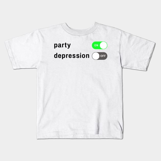 Party Mode Kids T-Shirt by Quileos
